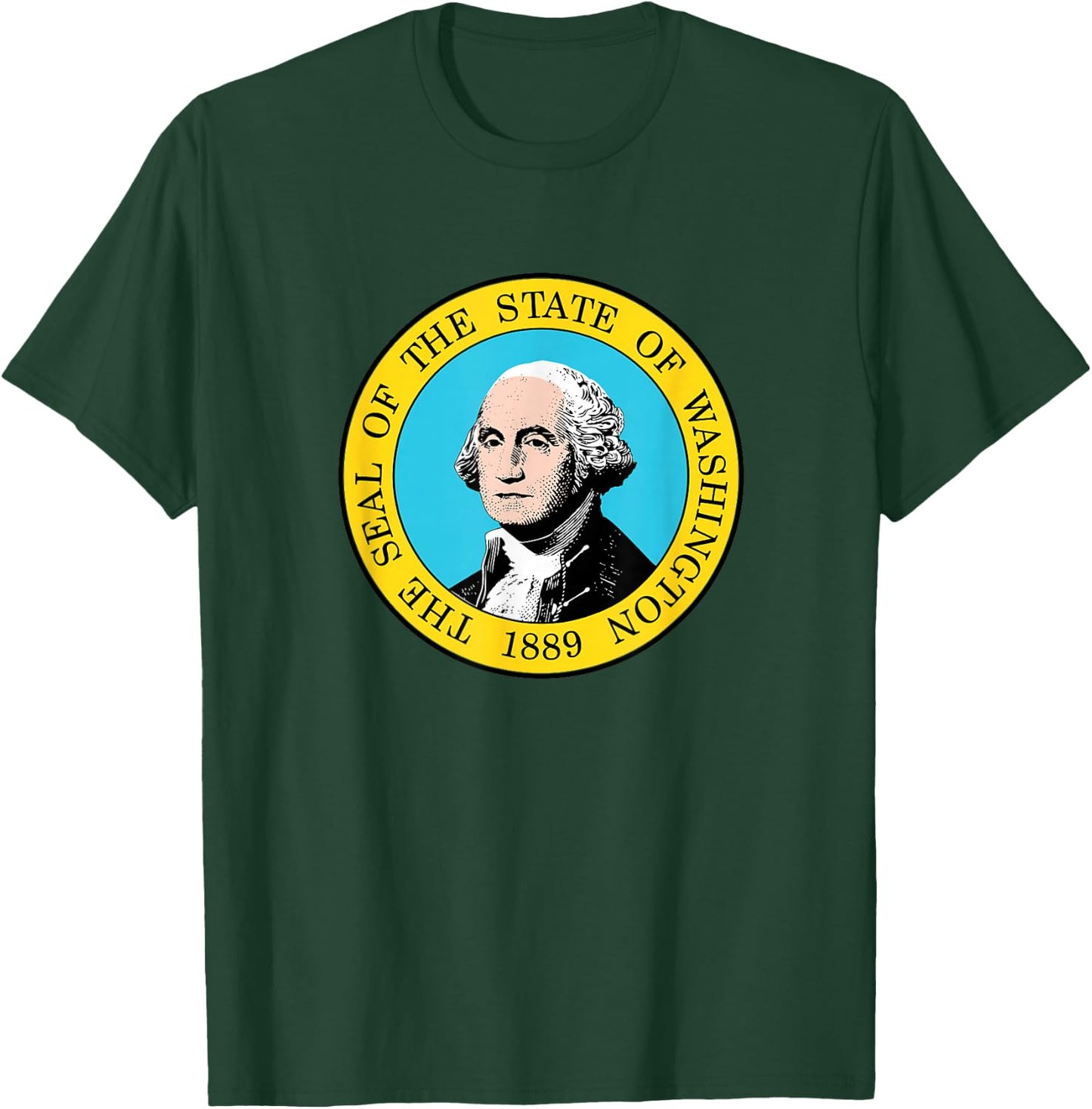 Washington State Flag T-Shirt - T-Shirt | Forest