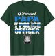 Proud Papa Of A Police Officer - Thin Blue Line Grandpa Gift T-Shirt - T-Shirt | Forest