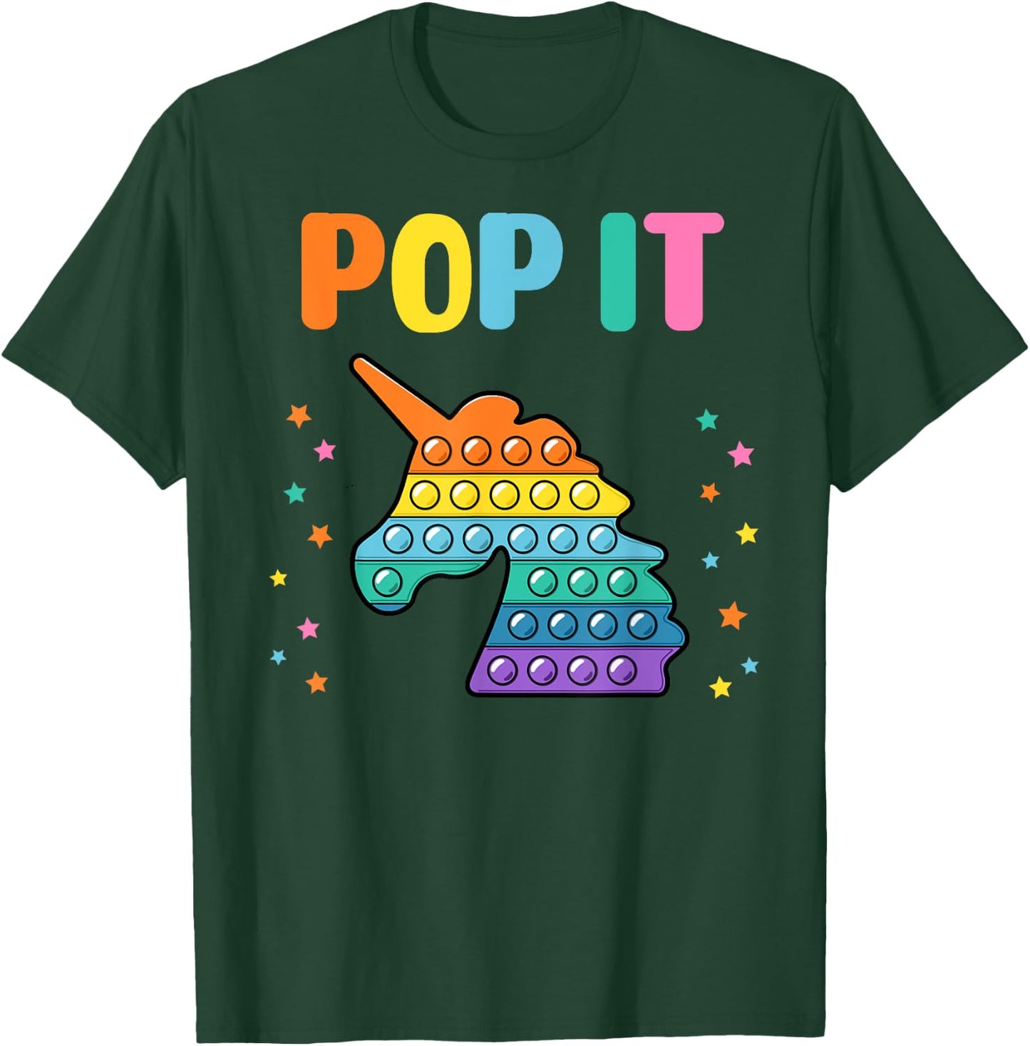 Pop It for toddler kids child - Pop It Unicorn Rainbow T-Shirt - T-Shirt | Forest