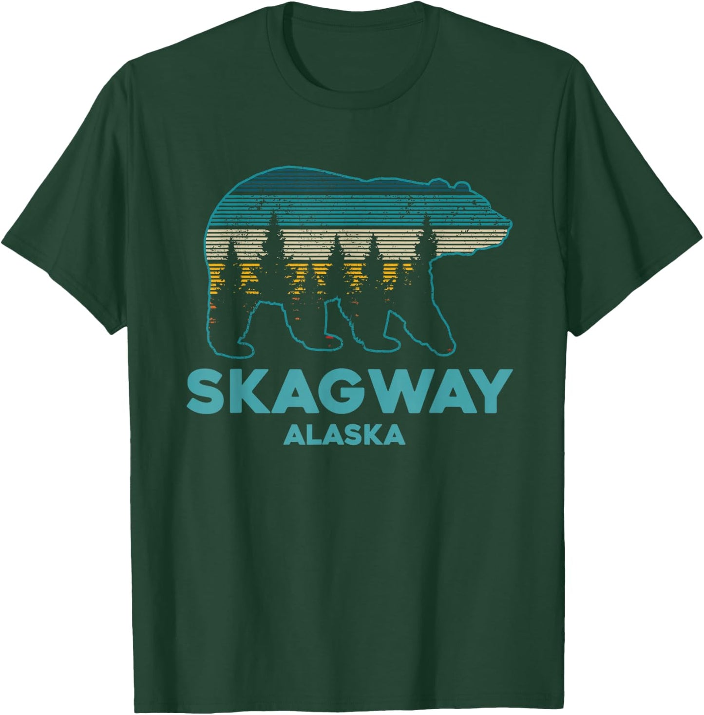 Skagway Alaska Grizzly Bear Souvenir T-Shirt - T-Shirt | Forest