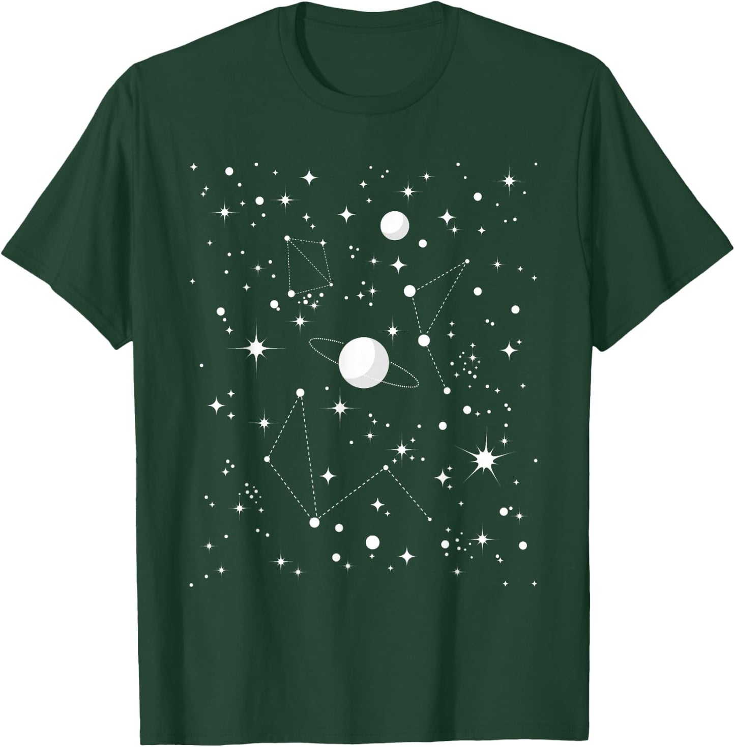 Stargazing - Astronomy Lover Astrological Constellations T-Shirt - T-Shirt | Forest