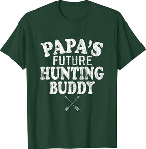 Papa's Future Hunting Buddy Funny Hunter Hunt Lover Graphic T-Shirt - T-Shirt | Forest