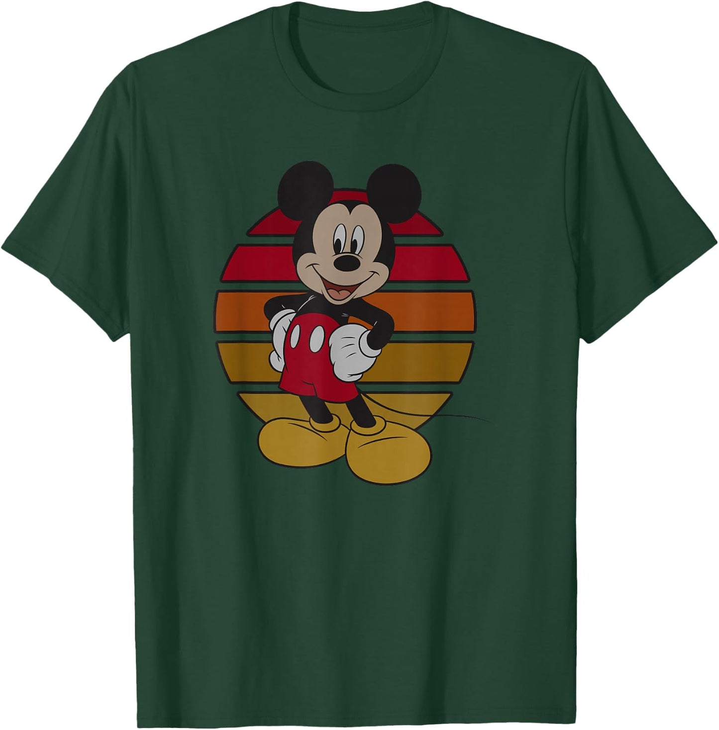 Disney Mickey Classic Mickey Split Sunset Poster T-Shirt - T-Shirt | Forest