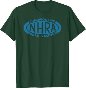 NHRA Championship Drag Racing Blue Oval Logo T-Shirt - T-Shirt | Forest