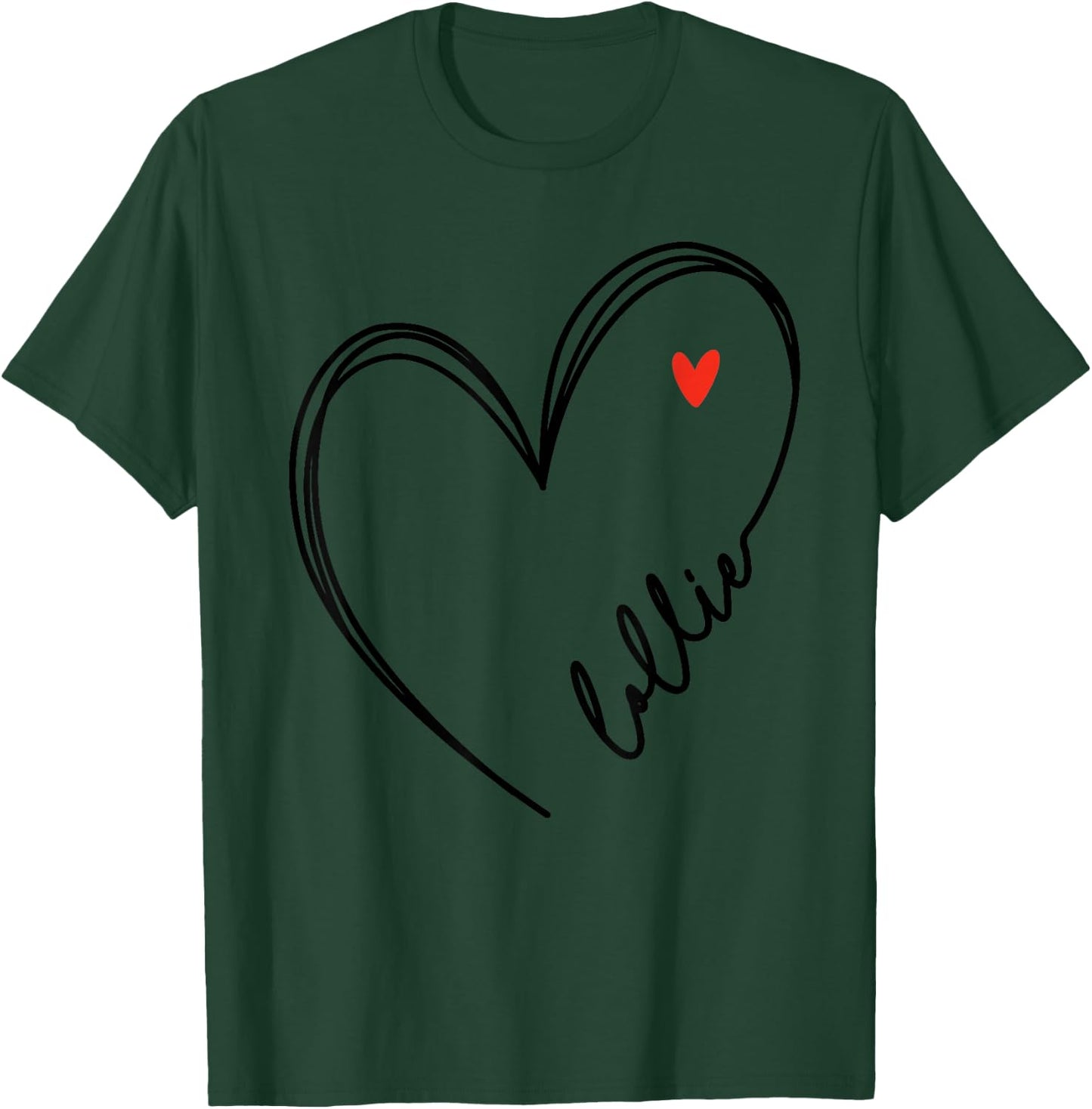 Cute lollie With Heart Girl Women Mom Mother T-Shirt - T-Shirt | Forest
