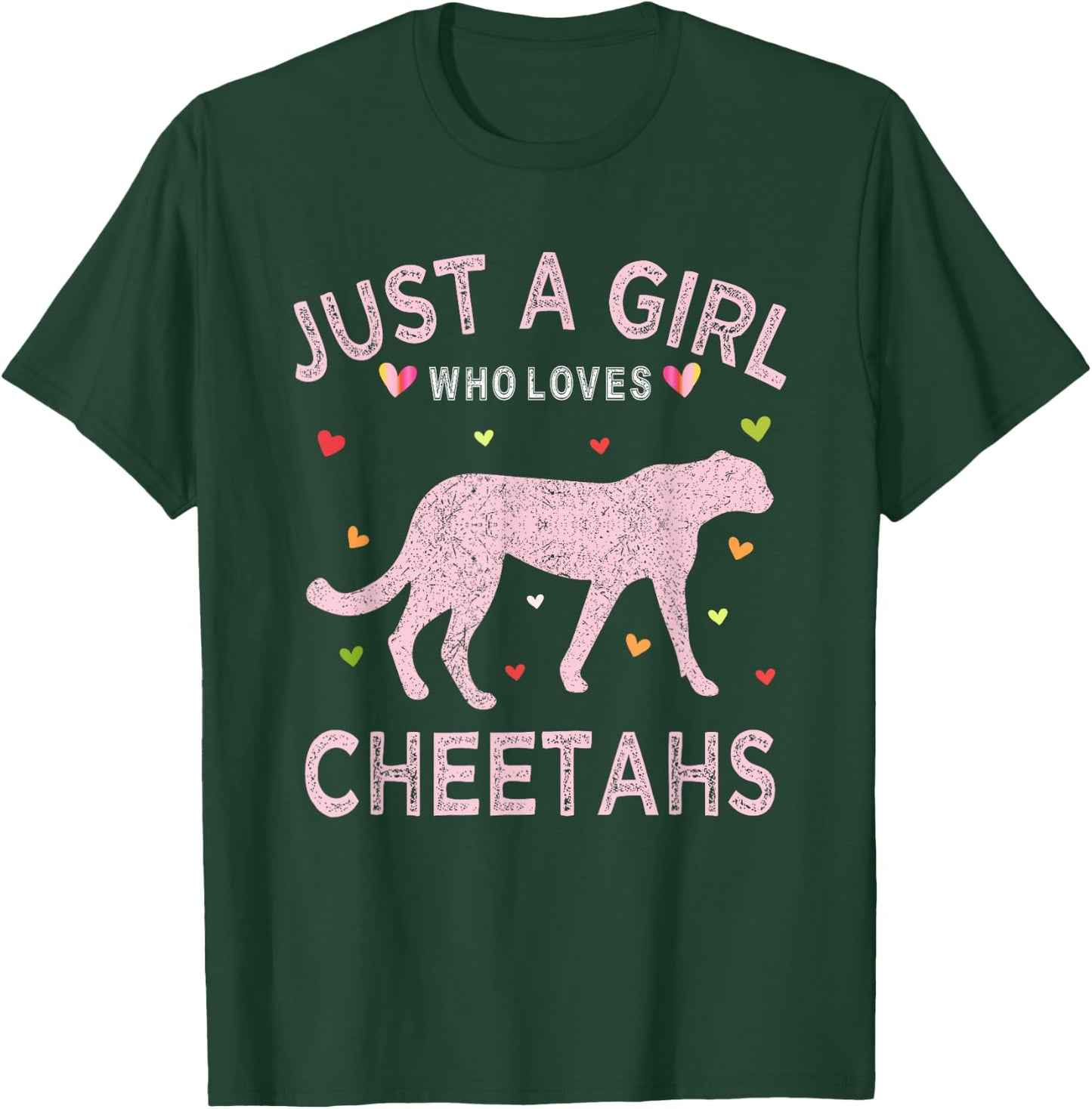 Cheetah Animal Lover Gift Just A Girl Who Loves Cheetahs T-Shirt - T-Shirt | Forest