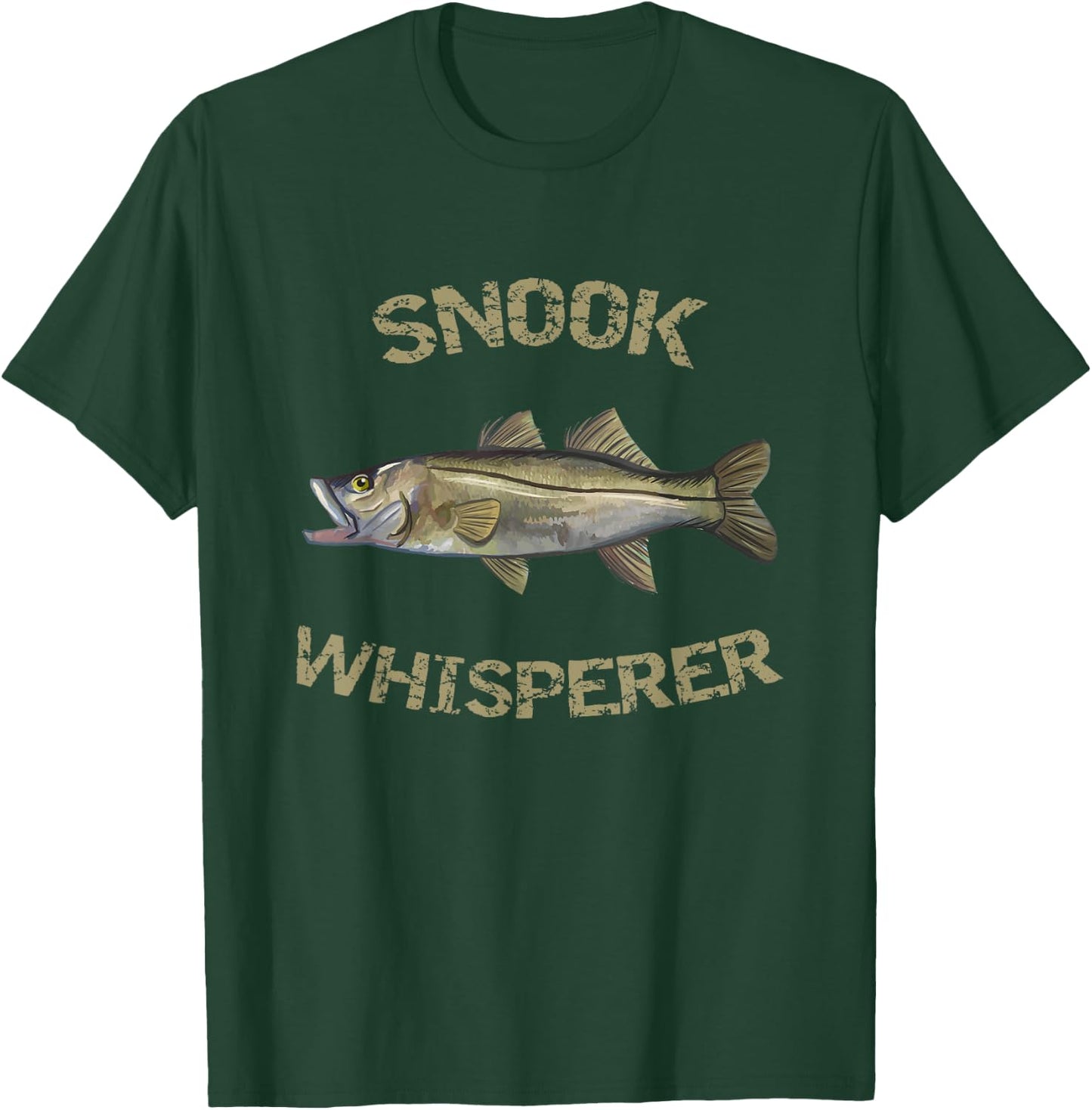 Snook Whisperer | Common Snook Shirt | Florida Fishing Shirt T-Shirt - T-Shirt | Forest