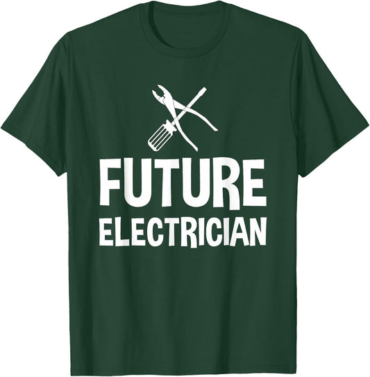 Future Electrician Kids Children T-Shirt - T-Shirt | Forest