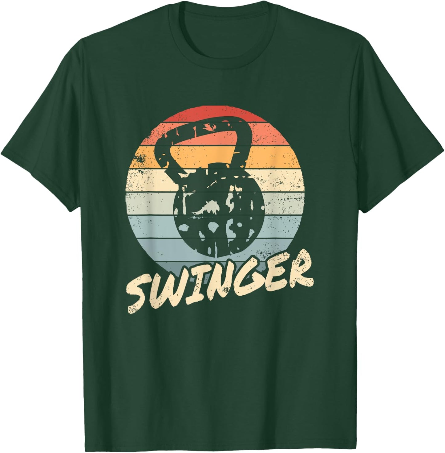 Funny Kettlebell Swinger Workout Gym Bodybuilder Fitness T-Shirt - T-Shirt | Forest