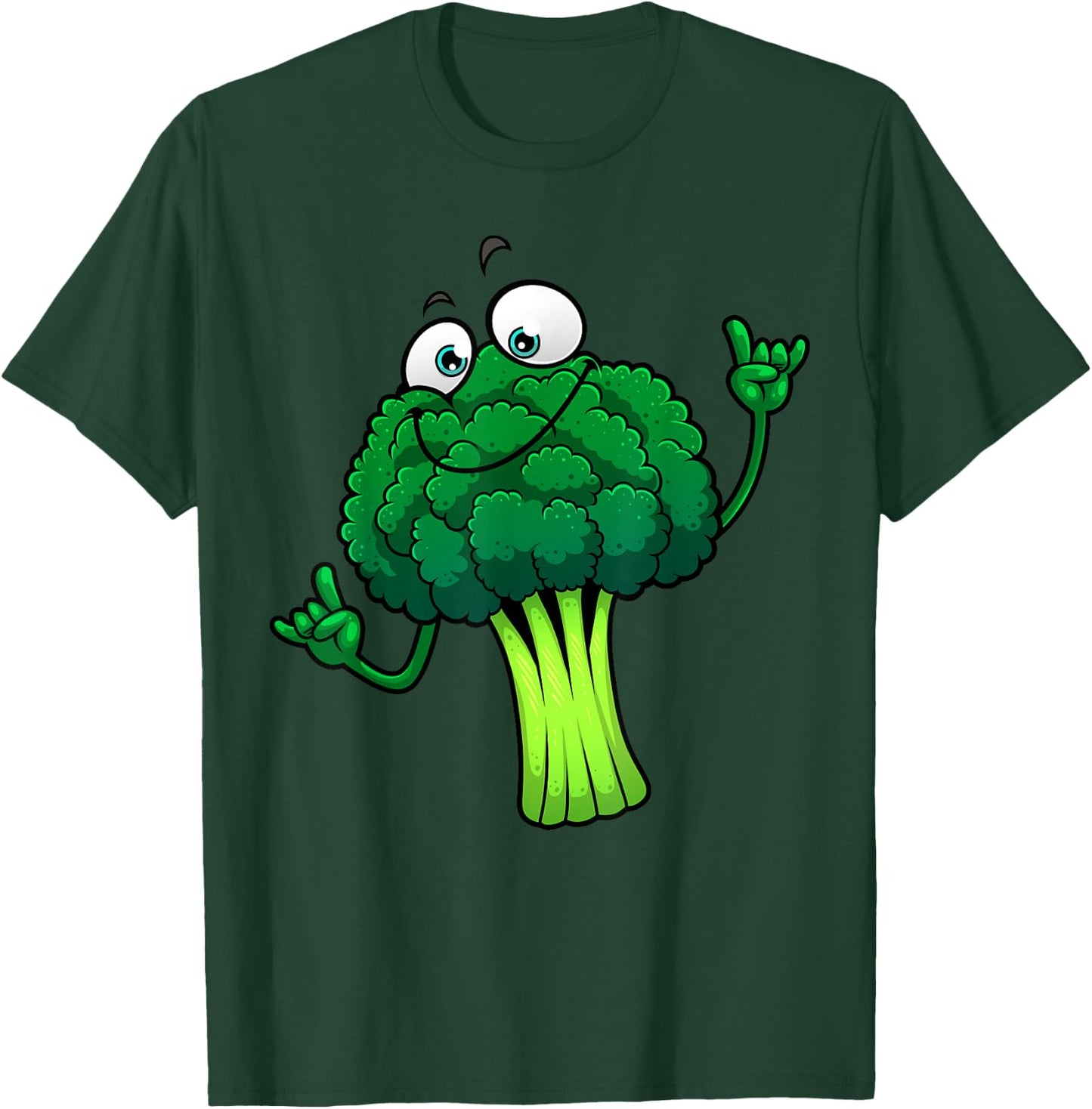 Funny Broccoli Lover Designs Women Vegetarian Foodie T-Shirt - T-Shirt | Forest
