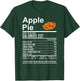 Funny Thanksgiving Food Apparel, Apple Pie Nutrition Facts T-Shirt - T-Shirt | Forest