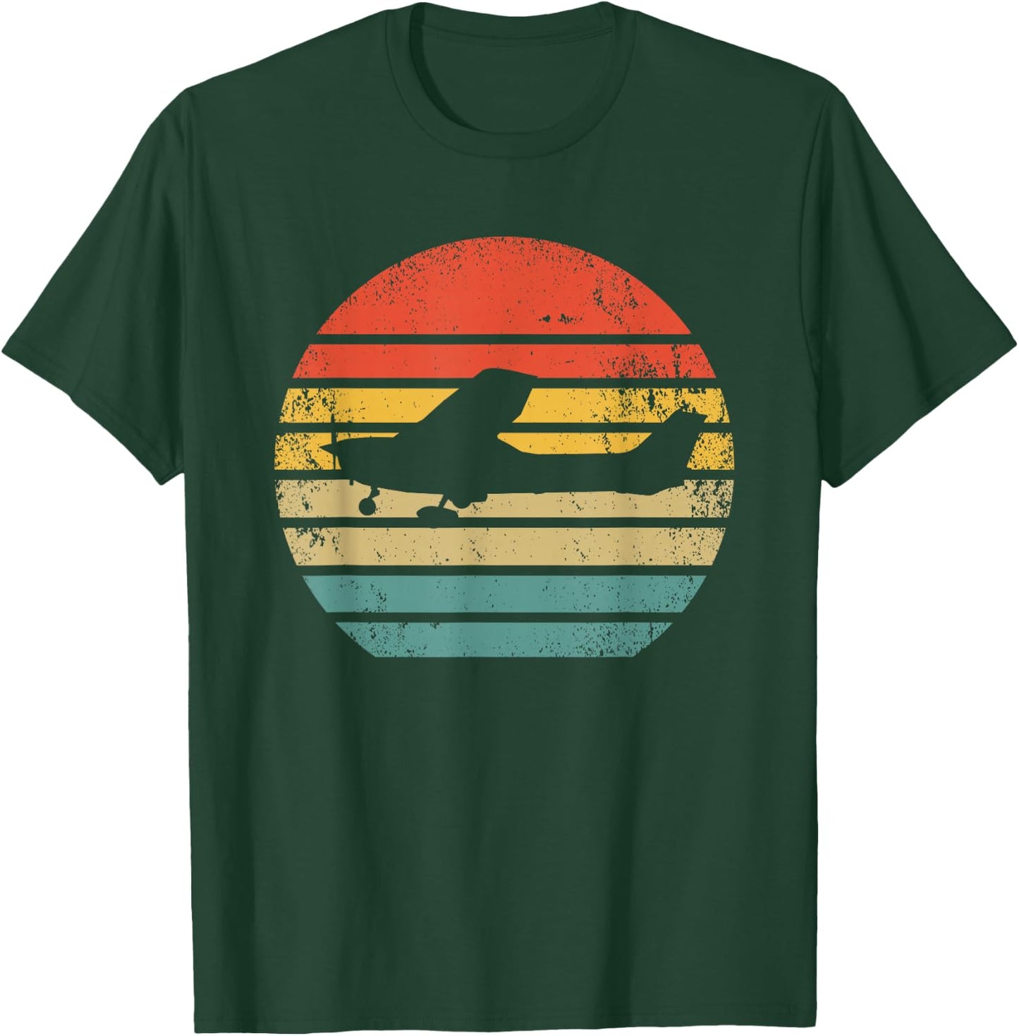 Retro Aeroplane Guide Aviation - Vintage Aeroplane Pilot T-Shirt - T-Shirt | Forest