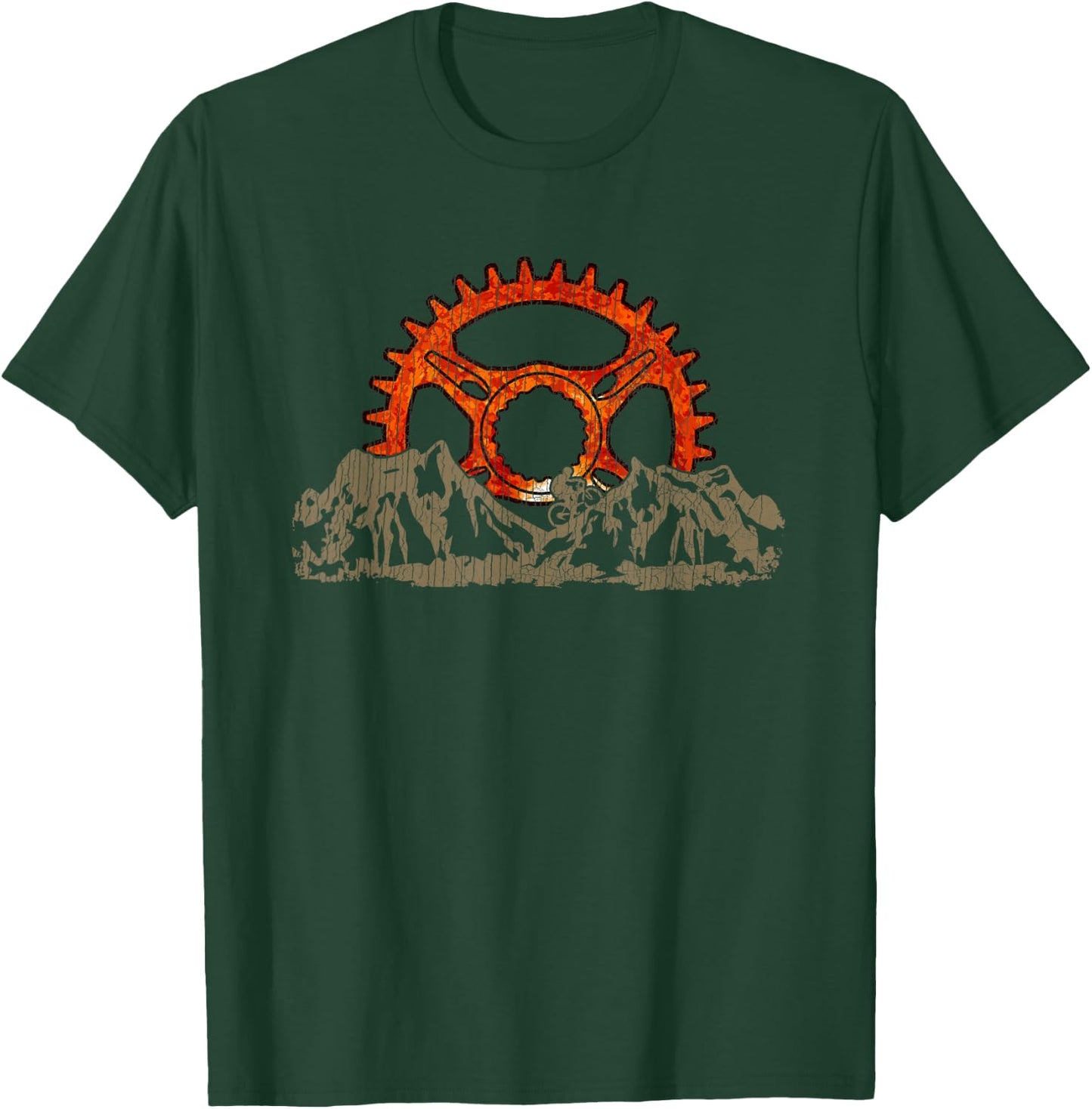 MTB Bicycle Hot Sprocket Landscape Artist Cycling Dirt Bike T-Shirt - T-Shirt | Forest