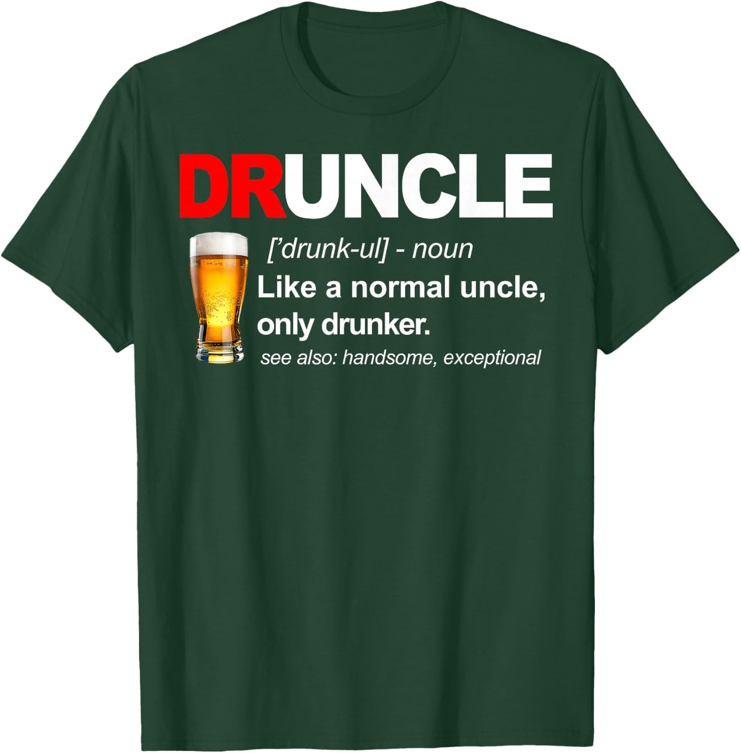 Vintage Druncle Funkle Beer Funny For Drunk Uncle T-Shirt - T-Shirt | Forest