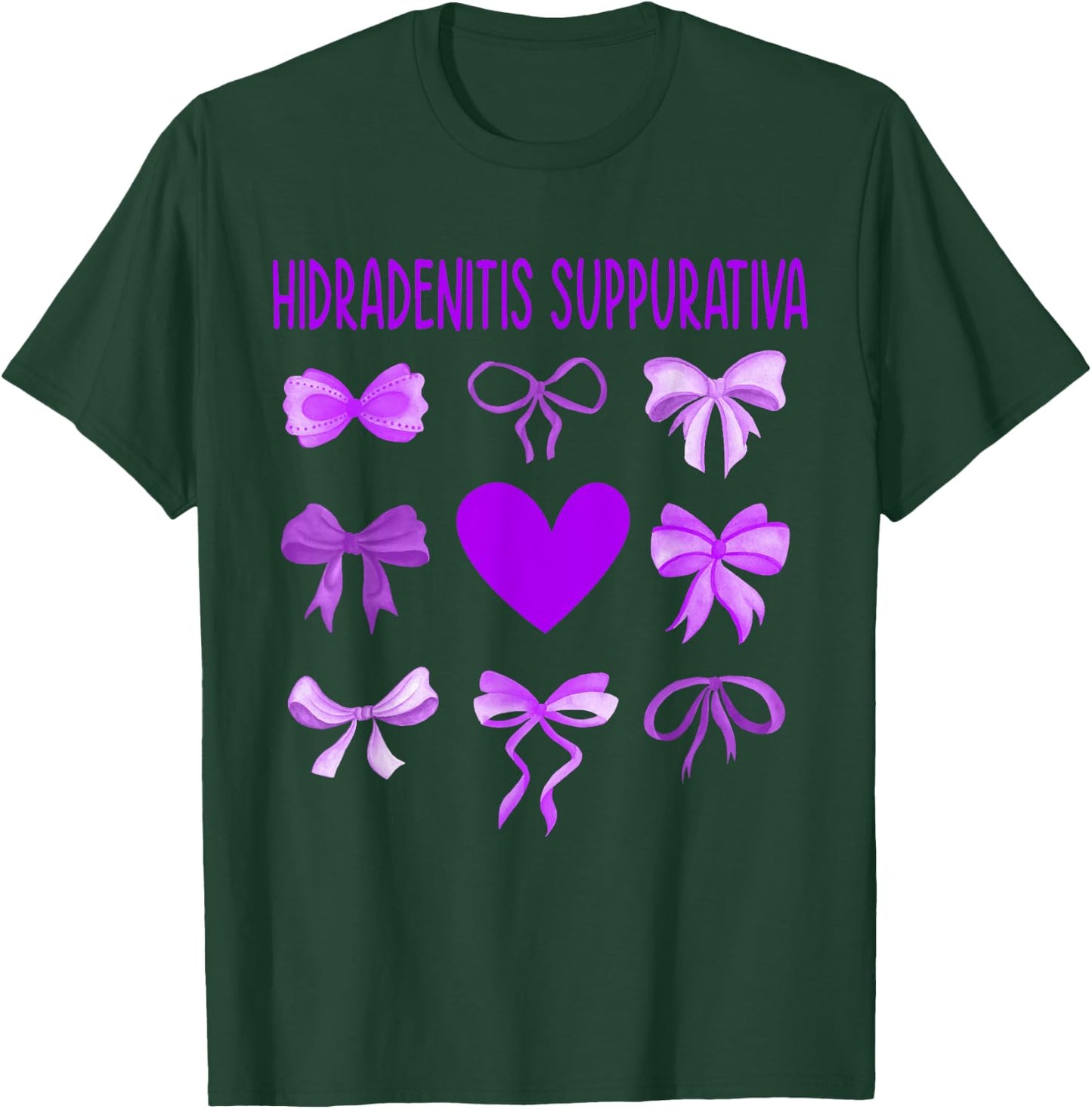 Hidradenitis Suppurativa Awareness Ribbon Gift, Support Hidr T-Shirt - T-Shirt | Forest