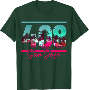 San Jose California Area Code 408 Vintage Retro T-Shirt - T-Shirt | Forest