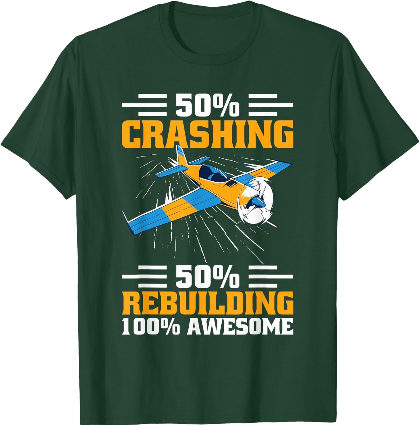 RC Aircraft Flyer Beginner RC Plane Model Test Pilot T-Shirt - T-Shirt | Forest