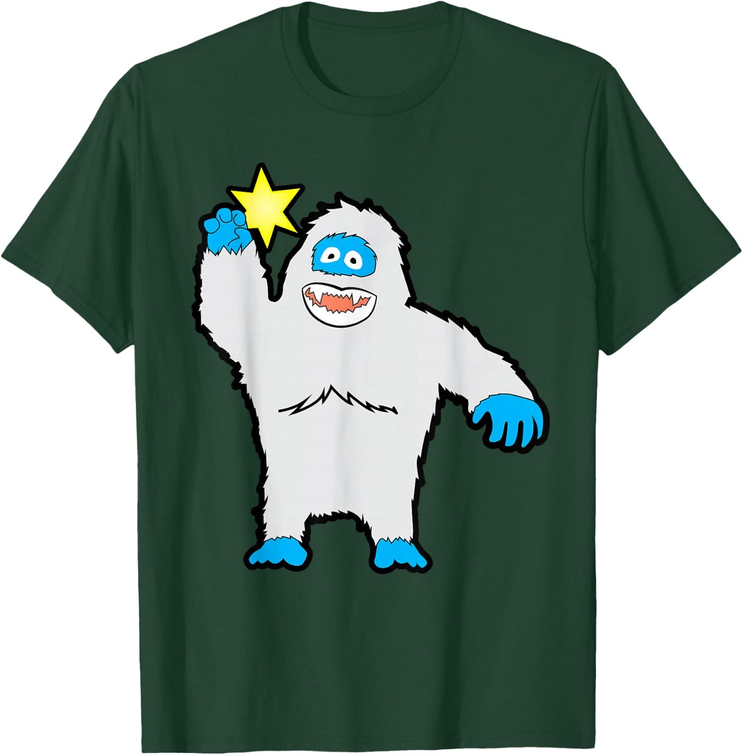 Bigfoot Abominable Snowman Sasquatch Picking a Star T-Shirt - T-Shirt | Forest