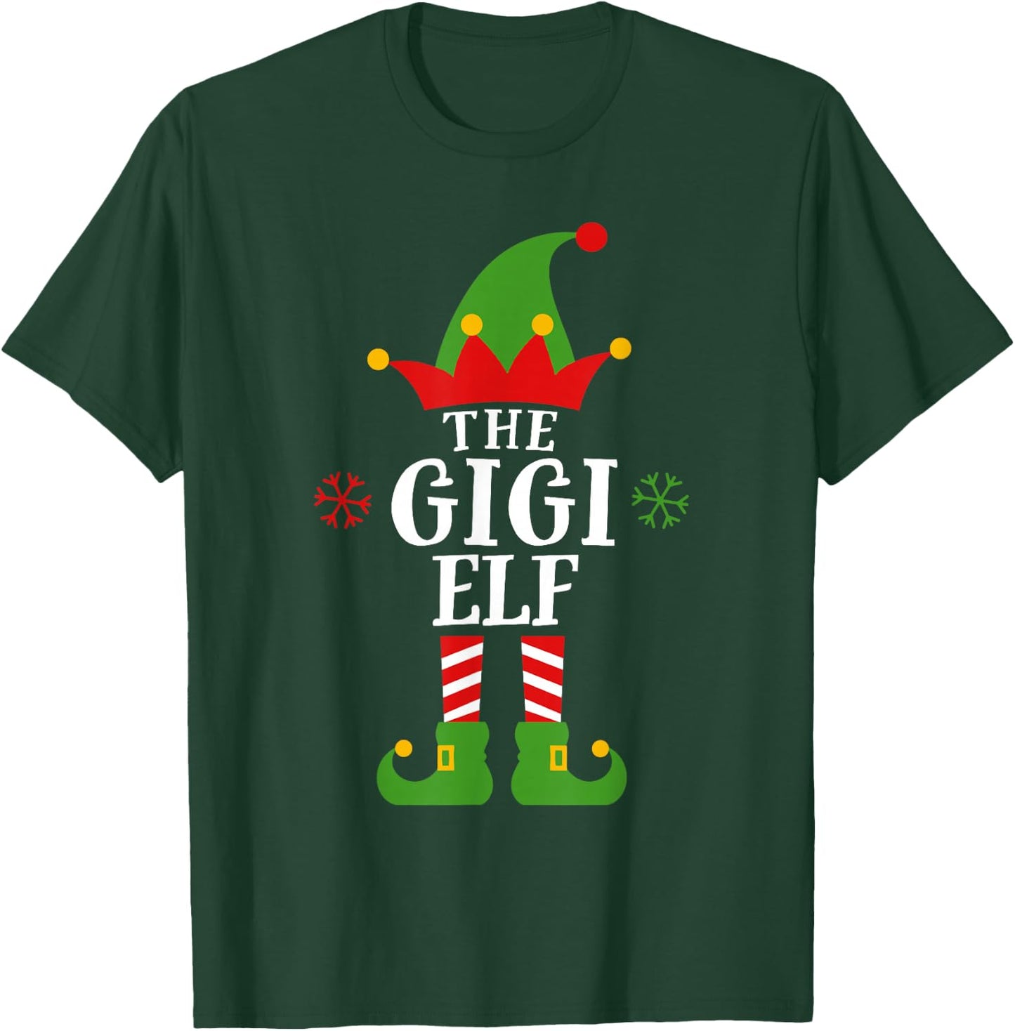 Gigi Elf Funny Matching Family Group Christmas Pajama T-Shirt - T-Shirt | Forest