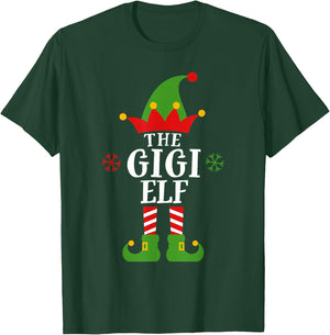 Gigi Elf Funny Matching Family Group Christmas Pajama T-Shirt - T-Shirt | Forest