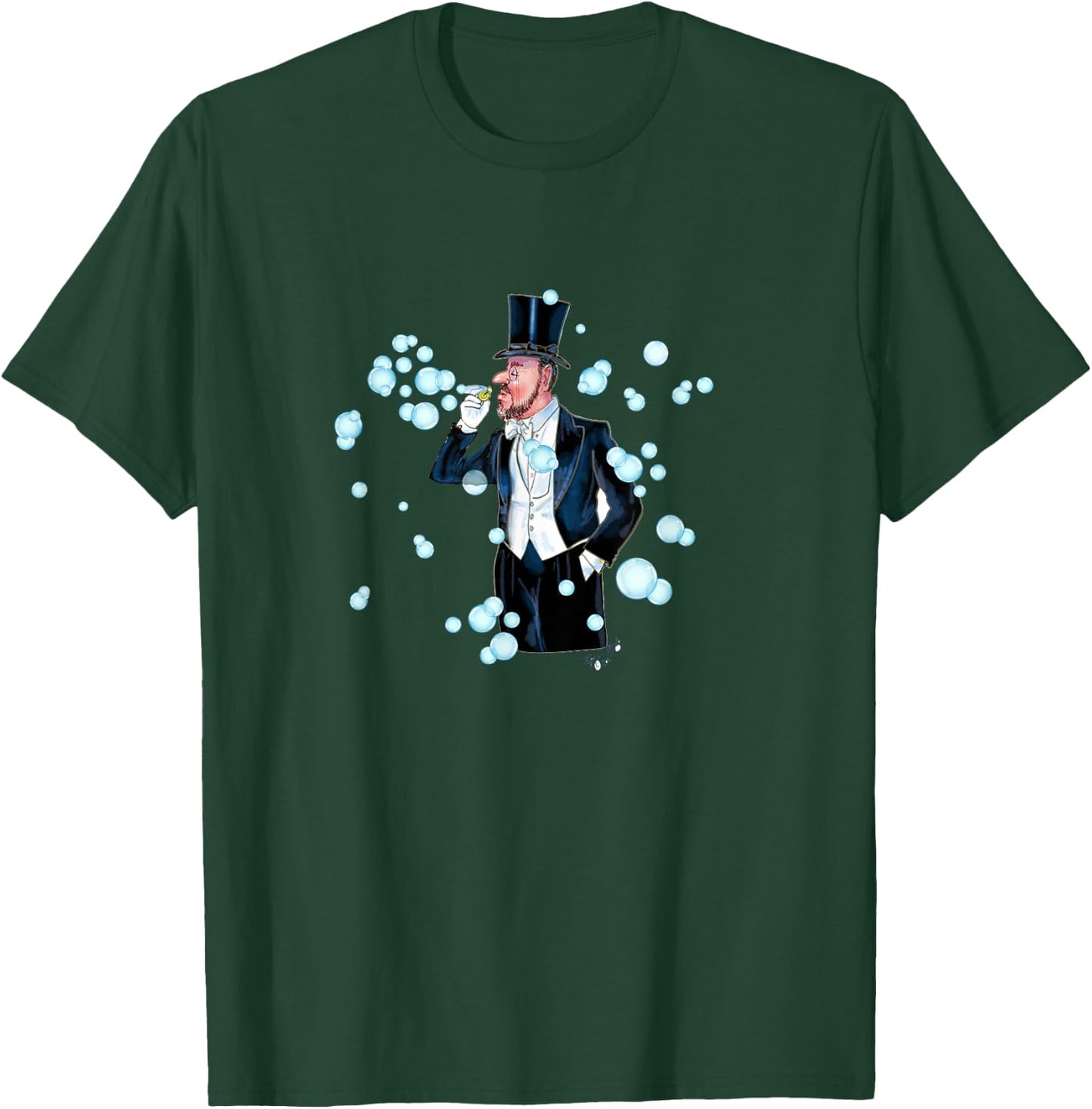Fun Mr Bubbles, Man Blowing soap Bubbles T-Shirt - T-Shirt | Forest