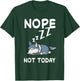 Nope Wolf Nap Sleeping Pajama Nightgown T-Shirt - T-Shirt | Forest