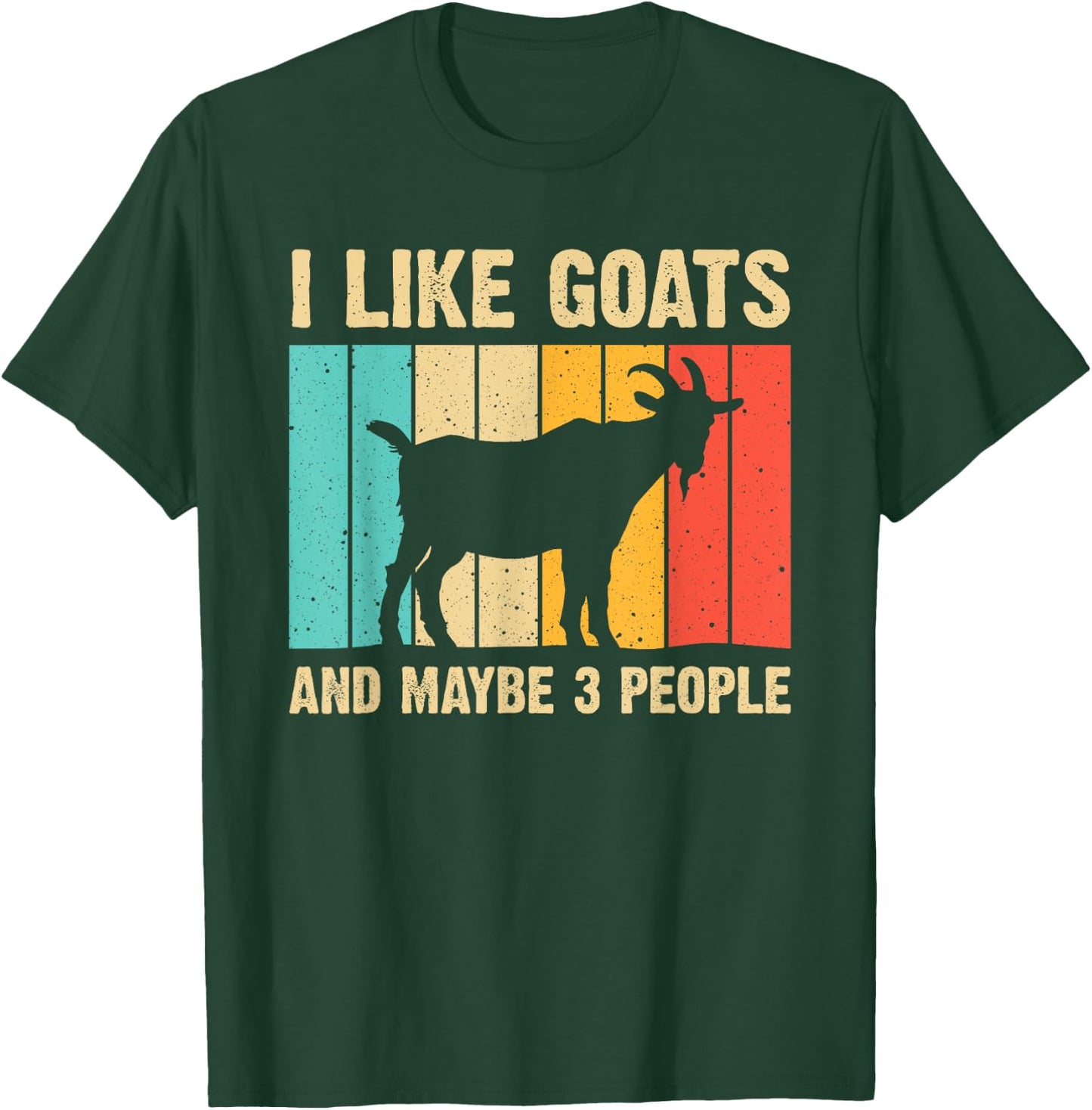 Funny Goat Art Women Kids Farming Goat Lover Stuff T-Shirt - T-Shirt | Forest
