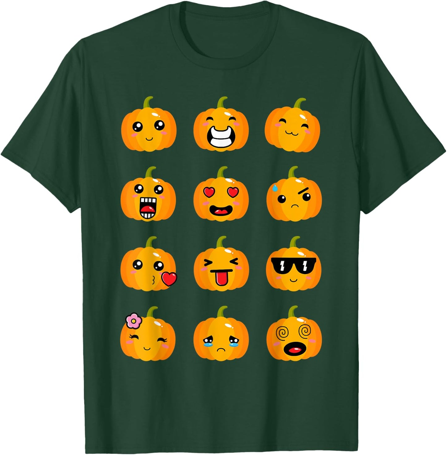 Halloween Pumpkins Emotions Cute little Pumpkins T-Shirt - T-Shirt | Forest
