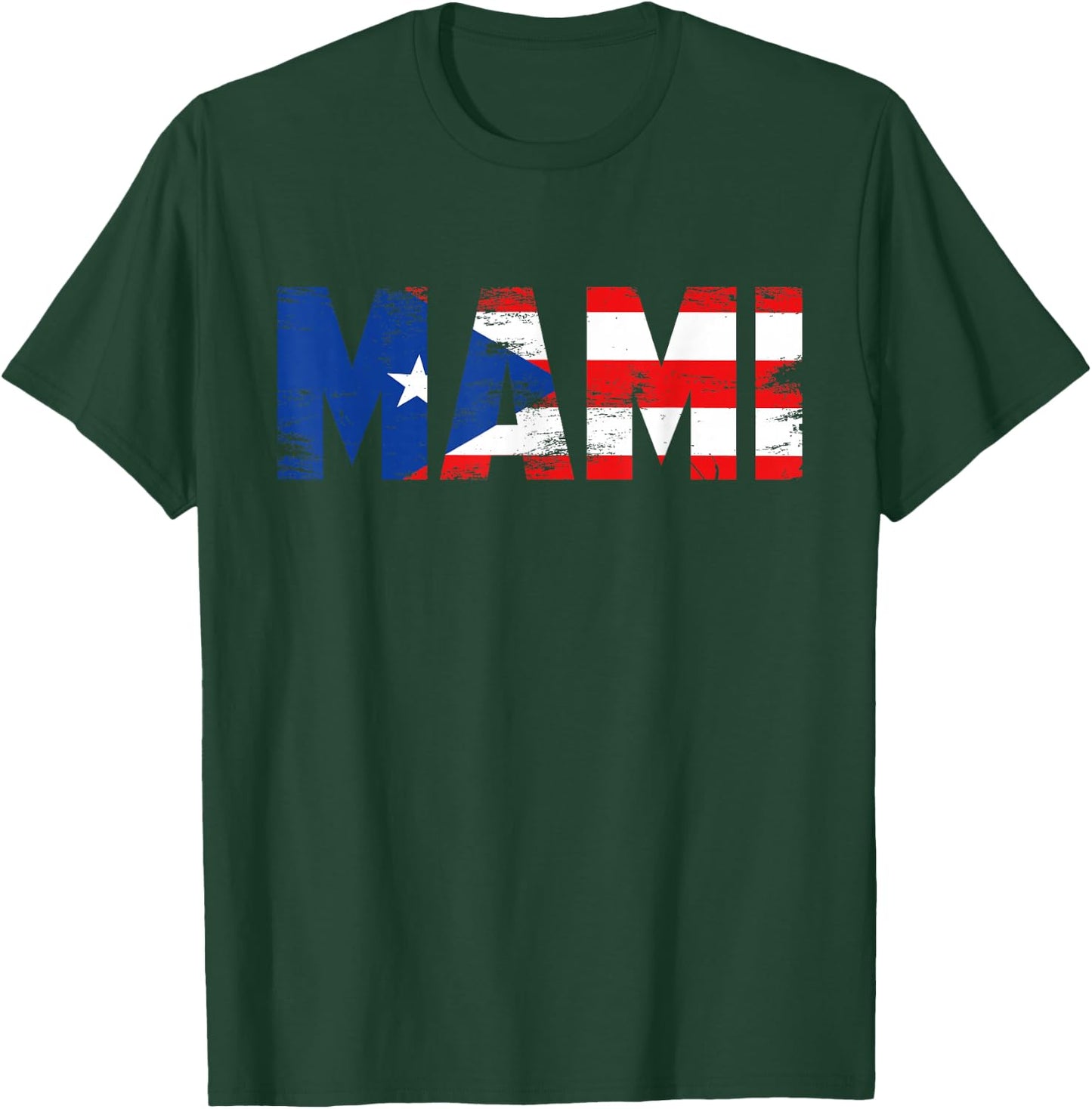 Mami Puerto Rico Flag Pride Mothers Day Puerto Rican Women Small T-Shirt - T-Shirt | Forest