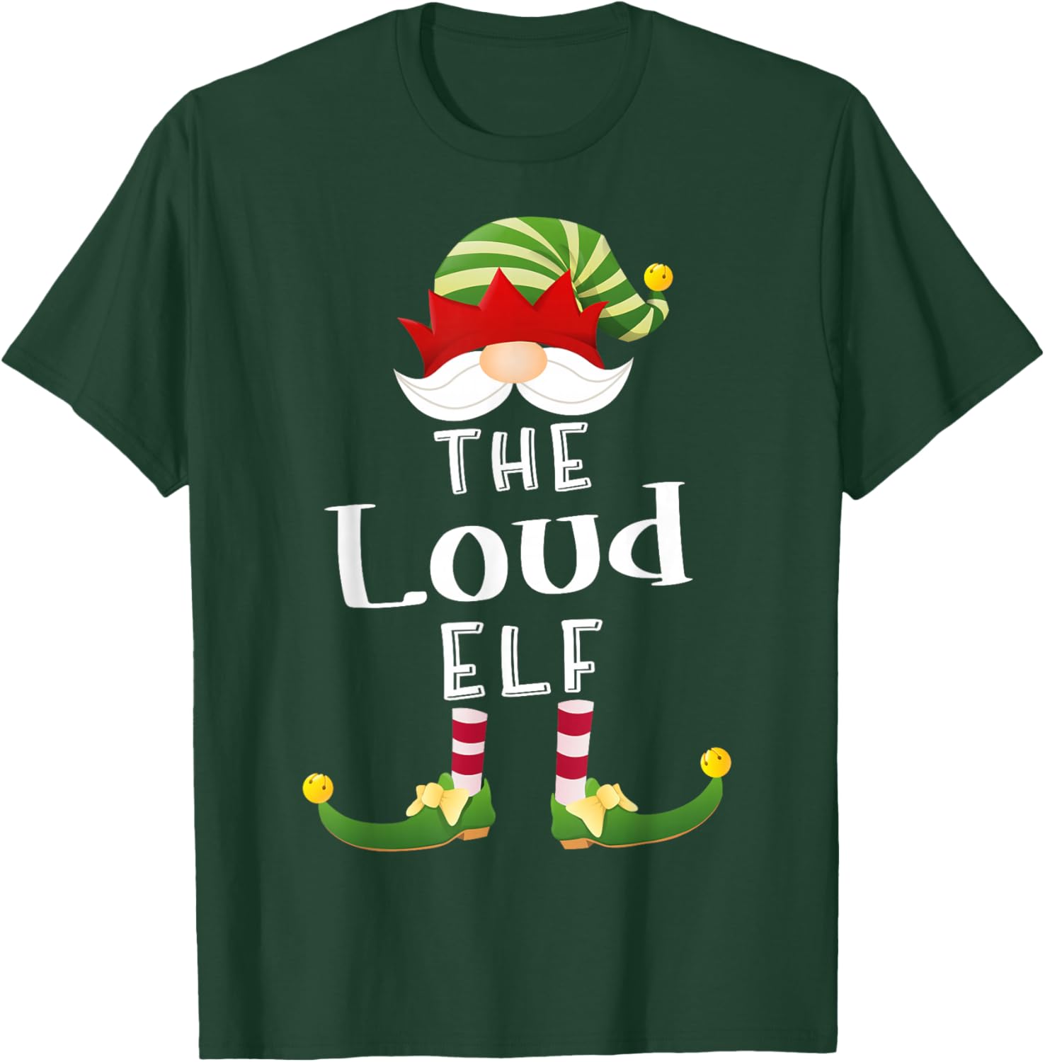 Loud Elf Group Christmas Funny Pajama Party T-Shirt - T-Shirt | Forest