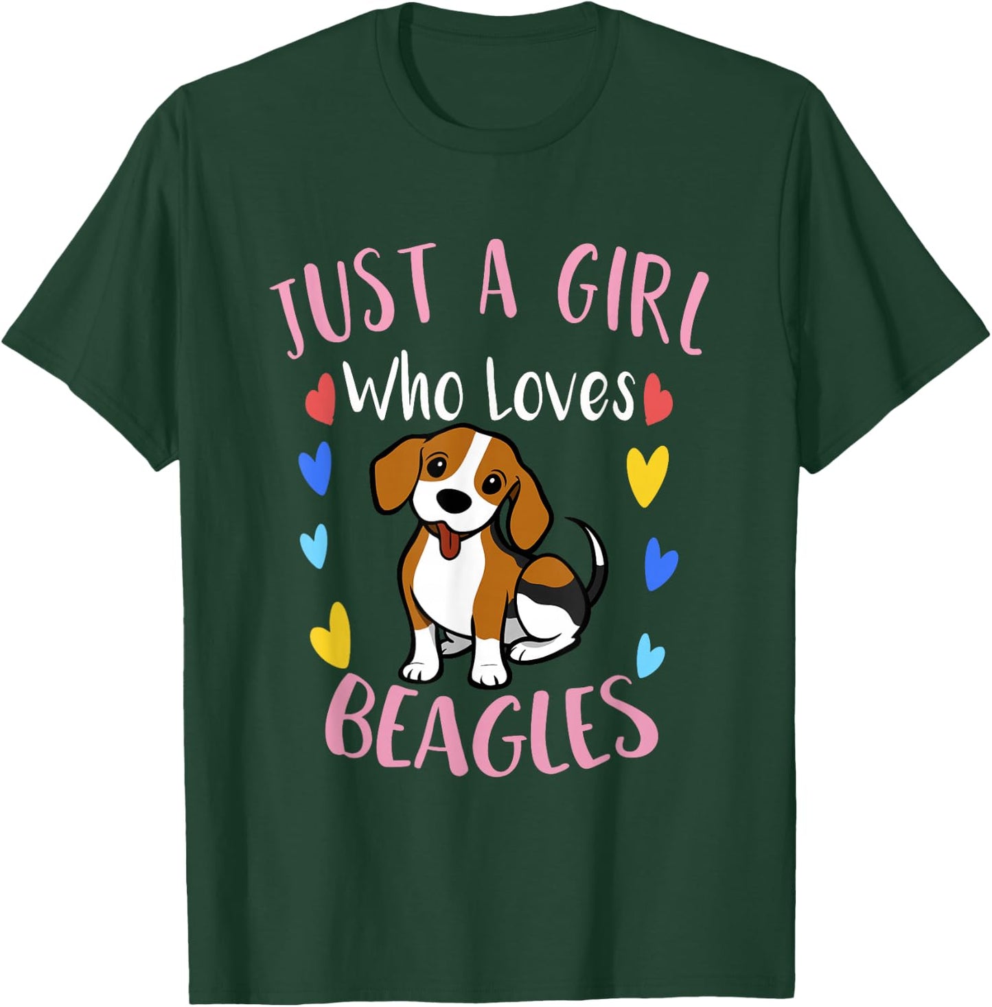 Cute Just a Girl Who Loves Beagles T-Shirt - T-Shirt | Forest