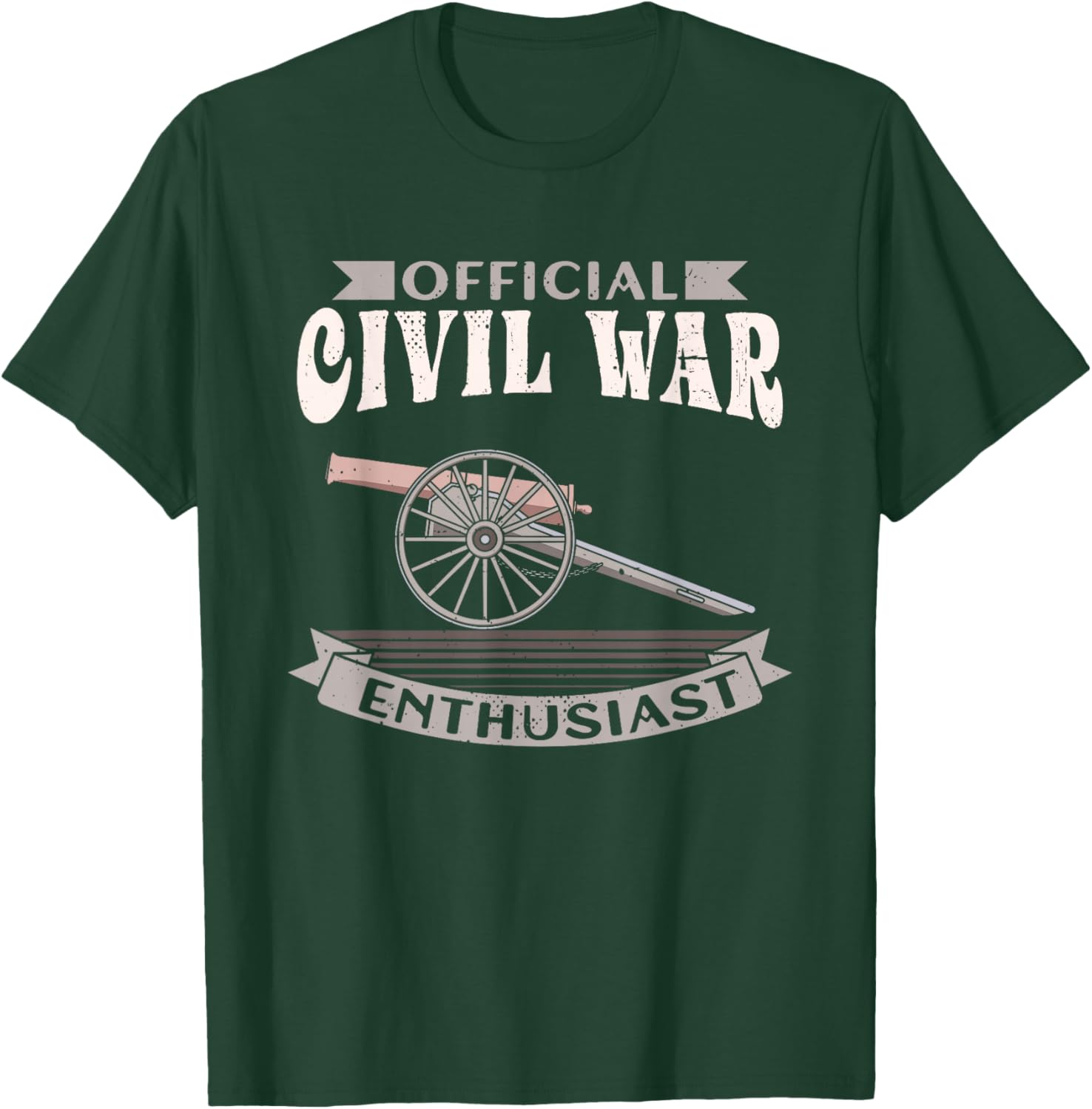 Official Civil War Enthusiast American Lover US Reenactor T-Shirt - T-Shirt | Forest