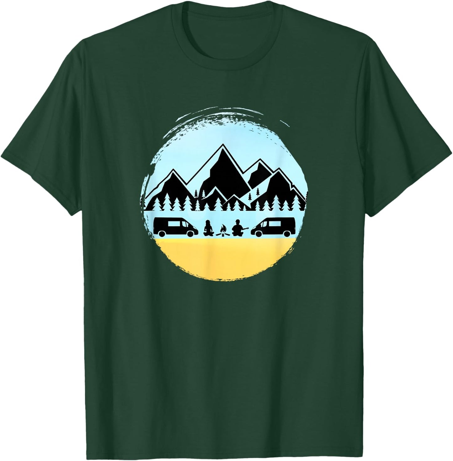 Vanlife Gathering Vanlifers Campervan Sprinter Van T-Shirt - T-Shirt | Forest