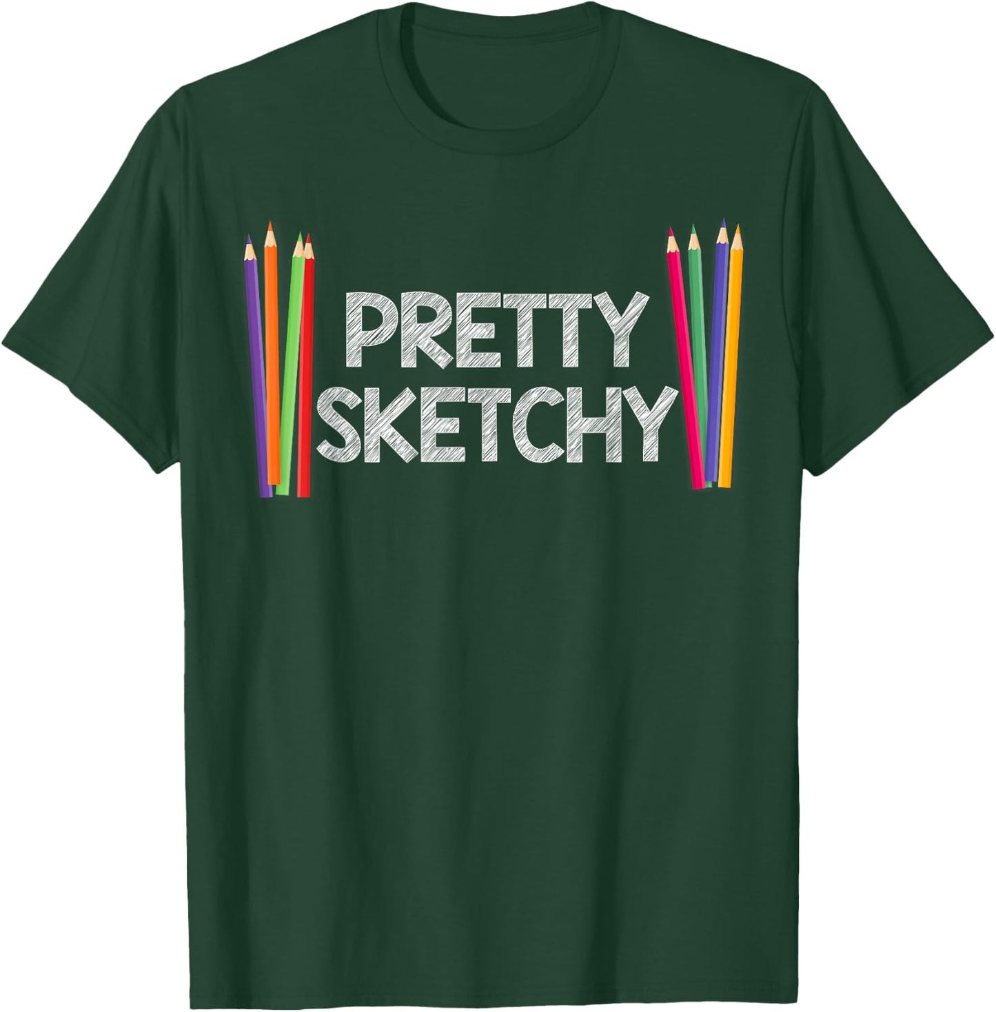 Cool Pencil Artist Art Women Drawing Sketch Painter T-Shirt - T-Shirt | Forest