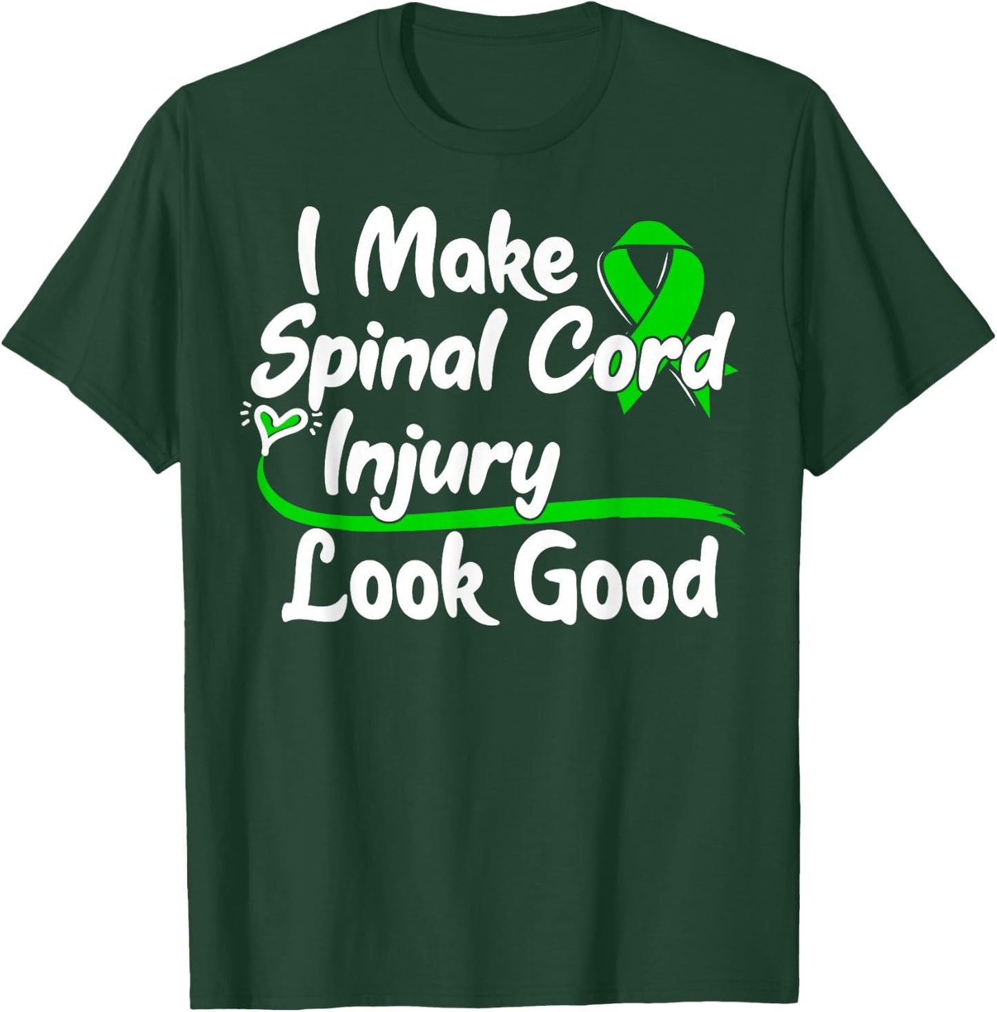 SCI Gift Spinal Cord Injury Awareness Ribbon T-Shirt - T-Shirt | Forest