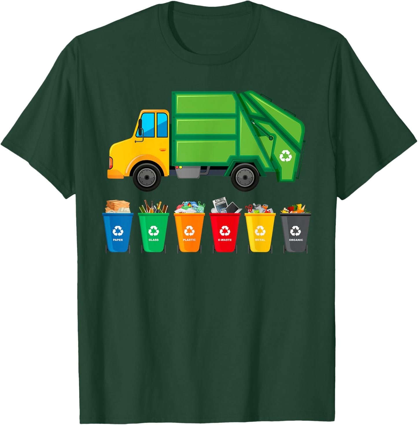 Garbage Truck Reuse Recycle Trash Collector Earth Day T-Shirt - T-Shirt | Forest