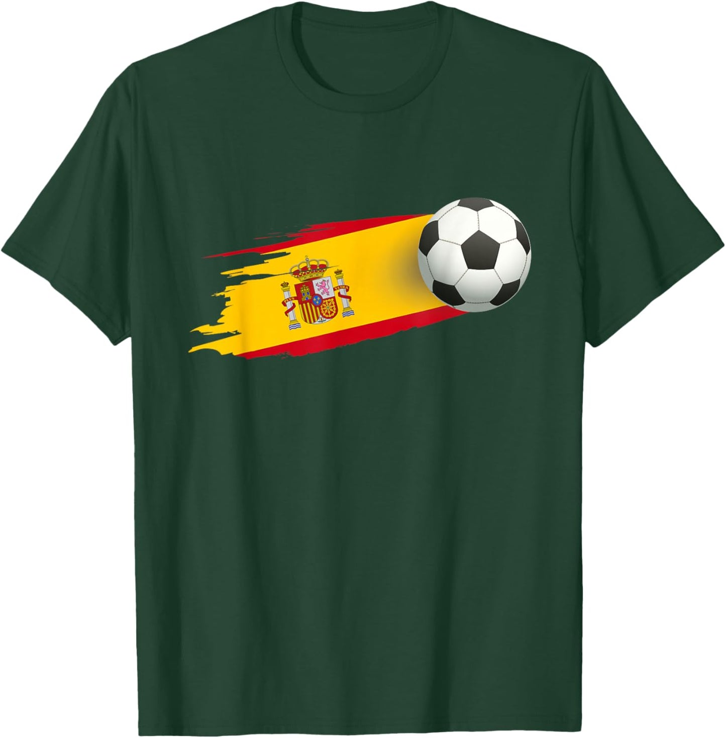 Spain Soccer Ball Spain Flag Jersey - Spanish Football Fan T-Shirt - T-Shirt | Forest