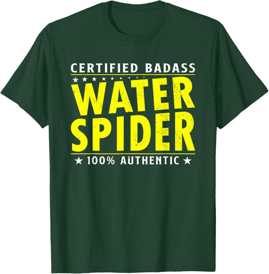 Certified Badass Water Spider Halloween Spider Lover T-Shirt - T-Shirt | Forest