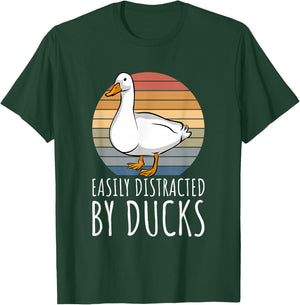 Duck - Easily Distracted By Ducks T-Shirt - T-Shirt | Forest