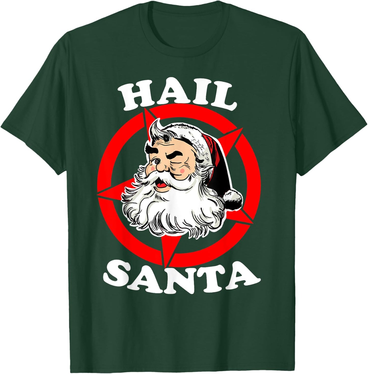 Hail Santa funny christmas metal santa Sleigher T-Shirt - T-Shirt | Forest