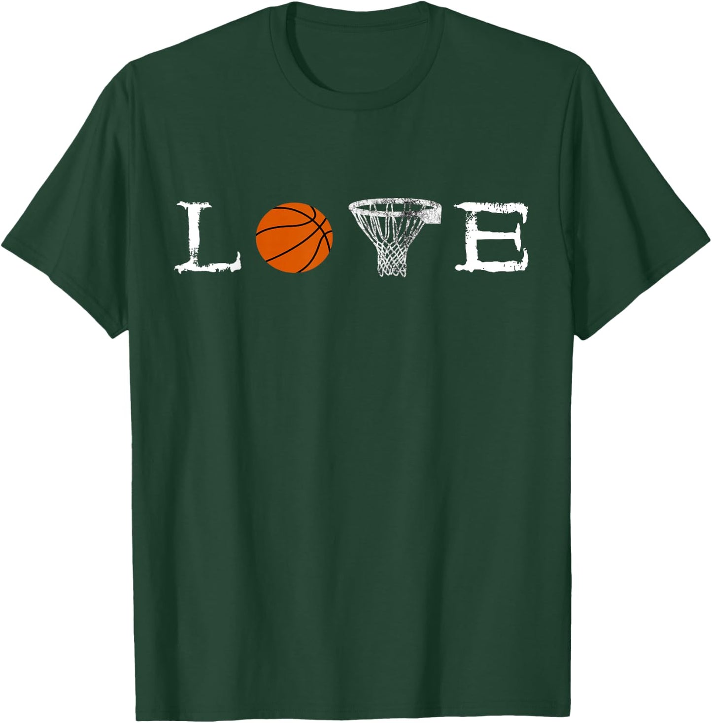 Basketball Love Bball Basketball Basket Play Basketball T-Shirt - T-Shirt | Forest