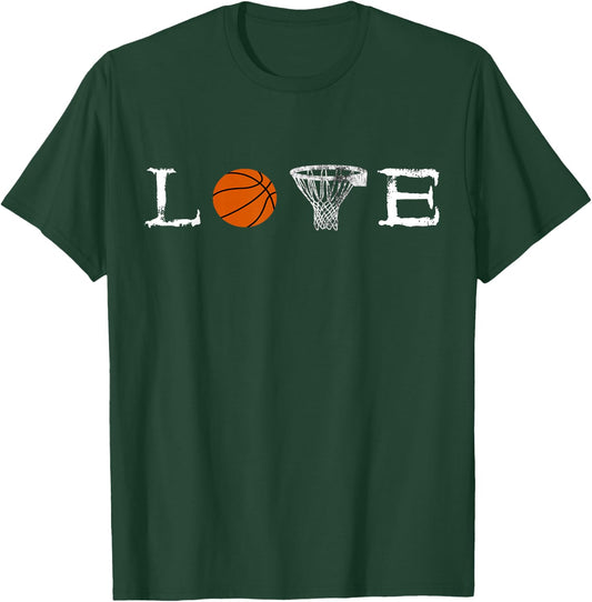 Basketball Love Bball Basketball Basket Play Basketball T-Shirt - T-Shirt | Forest