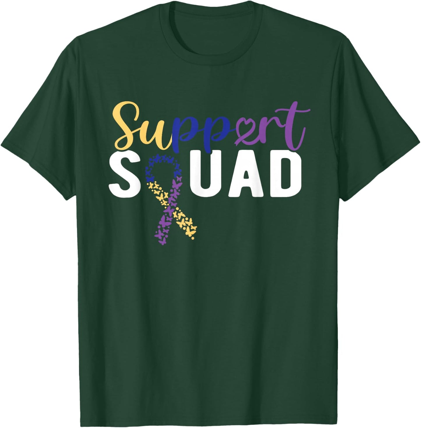 Support Squad Bladder Cancer Awareness T-Shirt - T-Shirt | Forest