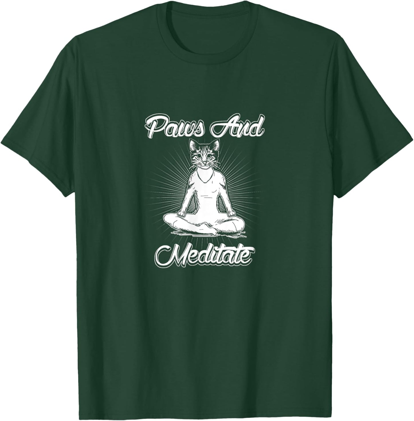 Paws And Meditate T-Shirt - T-Shirt | Forest