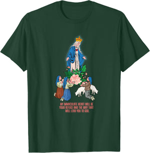 Our Lady of Fatima. Virgin Mary T-Shirt - T-Shirt | Forest