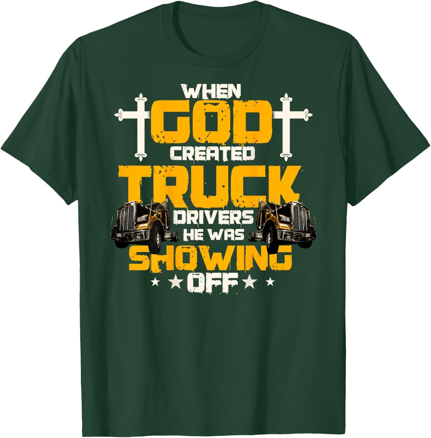 Trucker Gifts Design On Back Of Clothing T-Shirt - T-Shirt | Forest