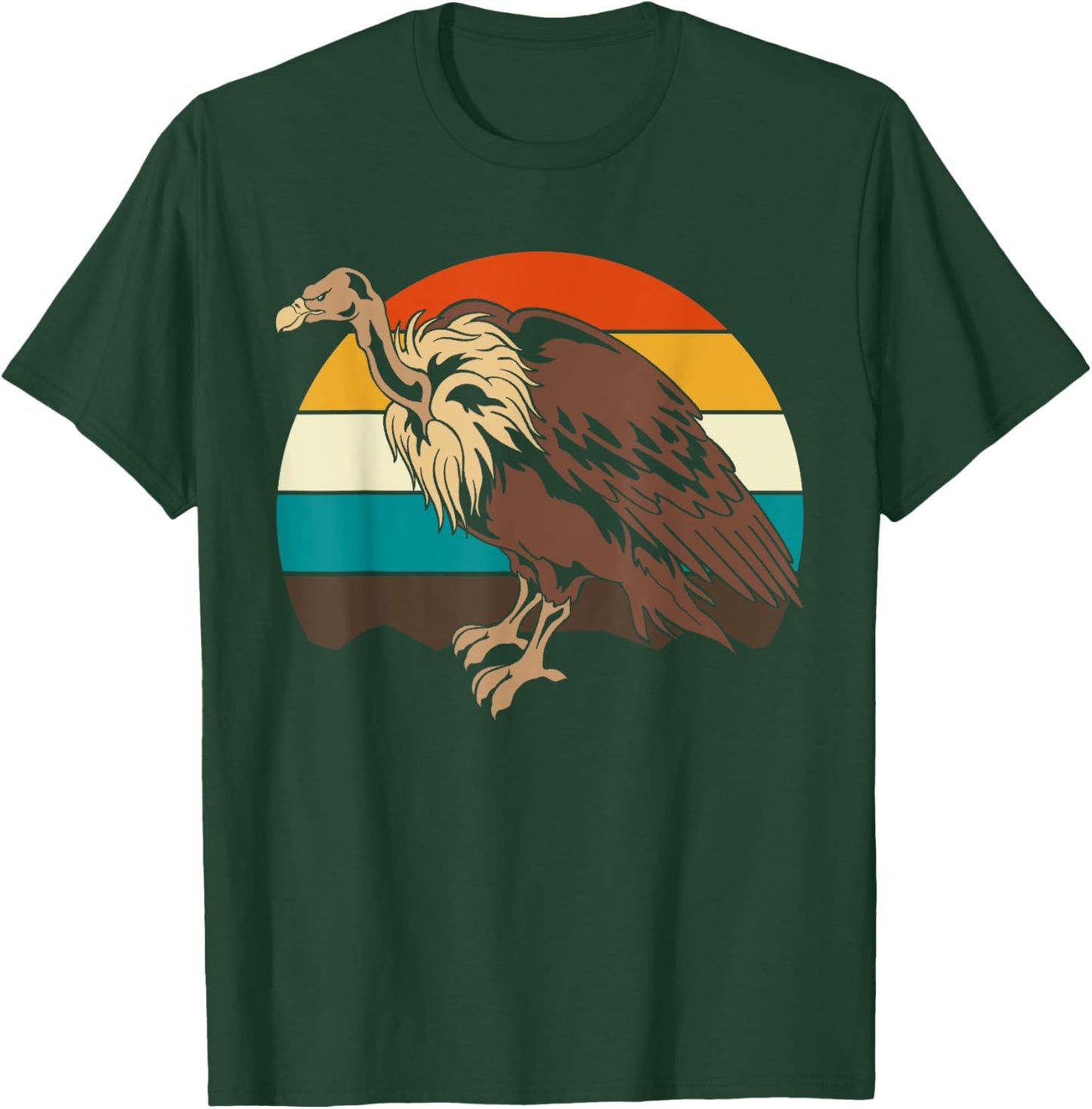 Retro Scavenger Turkey Vulture Bird Animal Carrion Vulture T-Shirt - T-Shirt | Forest
