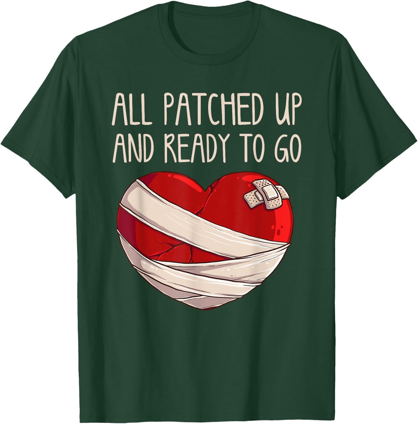 Cool Open Heart Surgery Art Women Recovery Survivor T-Shirt - T-Shirt | Forest