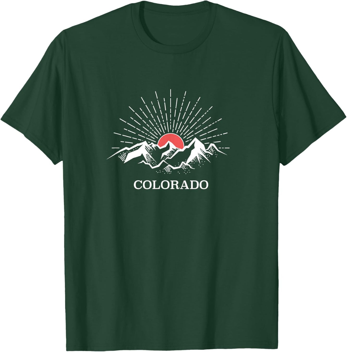 Colorado Mountains - Black, -Adults, Small, Short Sleeve, , Modern Classic, Nature, Colorado-themed T-Shirt - T-Shirt | Forest