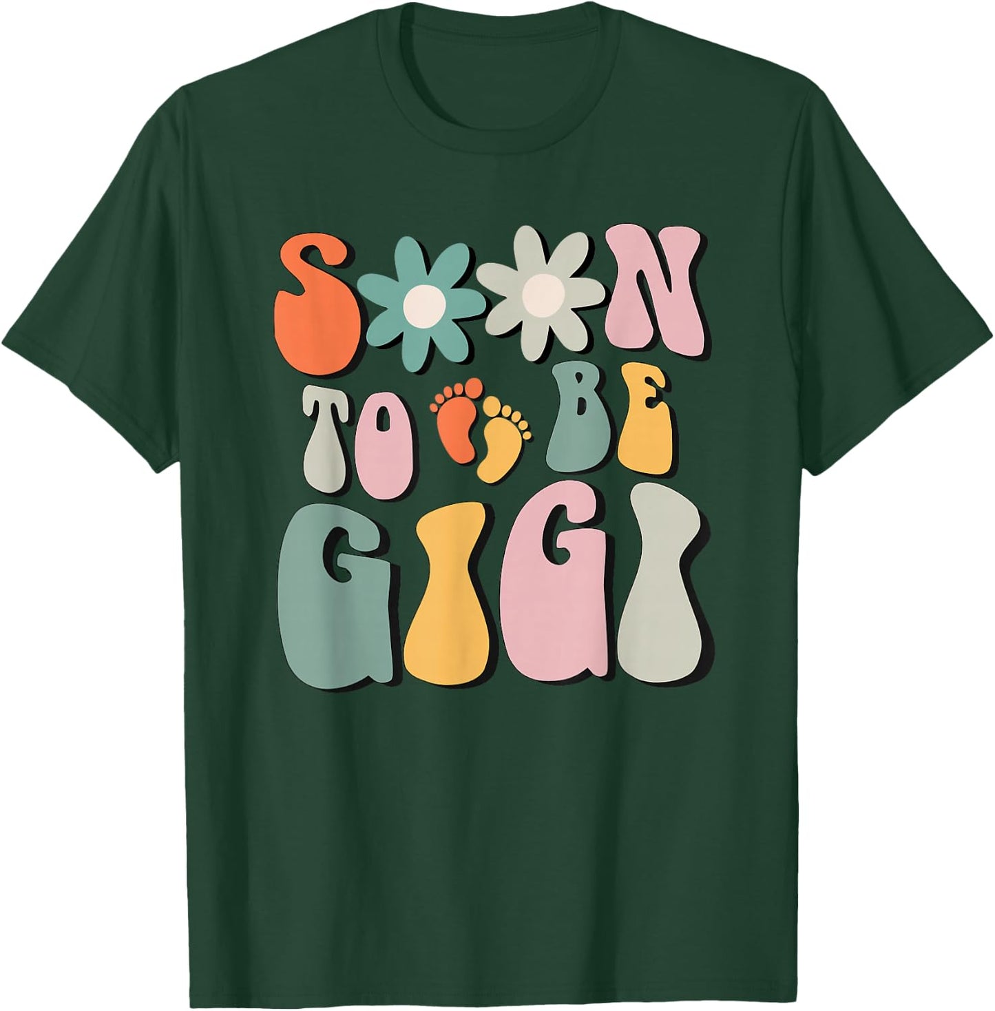 Soon To Be Gigi Gifts Pregnancy Announcement Grandma To Be T-Shirt - T-Shirt | Forest